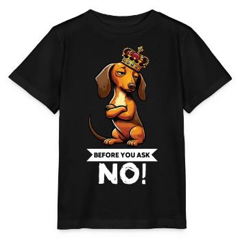 Avant de demander teckel propriétaire teckel teckel propriétaire teckel - T-shirt bio MINI CREATOR Stanley/Stella Enfant - noir - Devant - Mikhail (115cm)