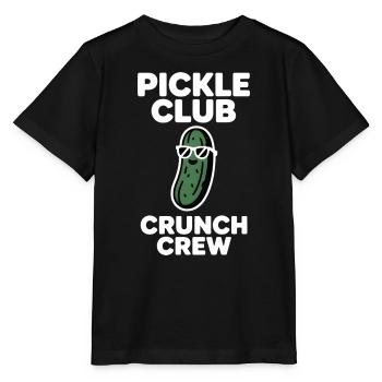 Pickle Club Crunch Crew Gurken Humor - Stanley/Stella Kinder T-Shirt MINI CREATOR  - Schwarz - Vorne - Mikhail (115cm)