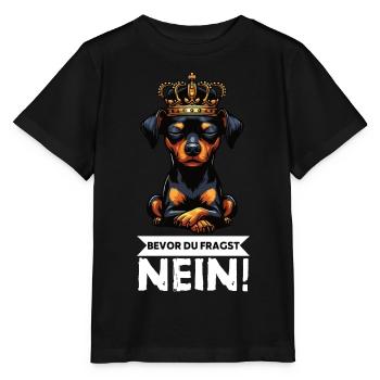 Avant de demander à Miniature Pinscher Pinscher Pinscher Fan - T-shirt bio MINI CREATOR Stanley/Stella Enfant - noir - Devant - Mikhail (115cm)