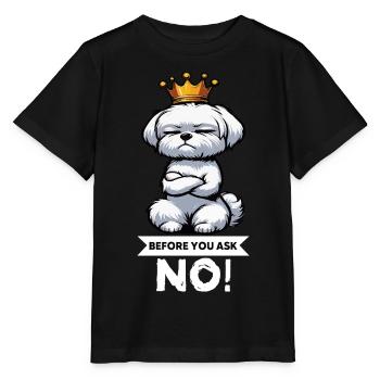 Before You Ask Malteser Maltese Owners Maltese - Stanley/Stella MINI CREATOR Kids’ T-Shirt - black - Front - Mikhail (115cm)