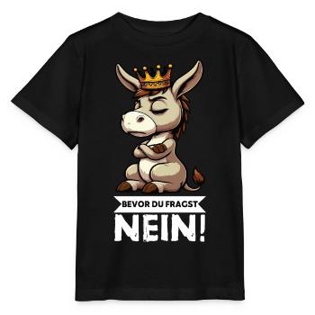 Before you ask No Donkey Donkey Donkey Donkey Holder - Stanley/Stella MINI CREATOR Kids’ T-Shirt - black - Front - Mikhail (115cm)