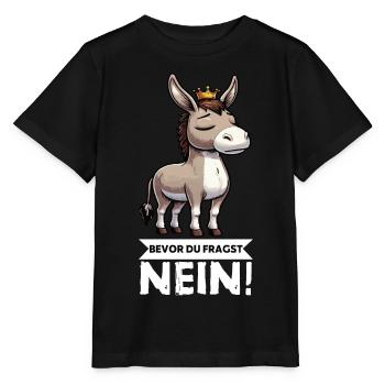 Before you ask No Donkey Donkey Donkey Donkey Holder - Stanley/Stella MINI CREATOR Kids’ T-Shirt - black - Front - Mikhail (115cm)