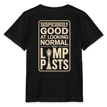 Comment paraître normal sur des lanternes | Humour de géocaching - T-shirt bio MINI CREATOR Stanley/Stella Enfant - noir - Devant - Mikhail (115cm)