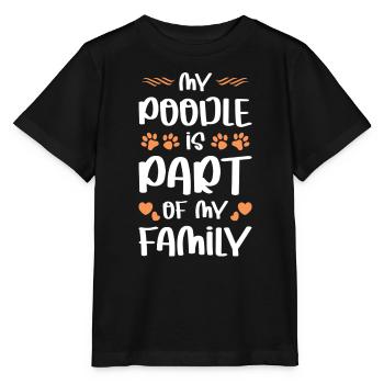 Mein Poodle Teil der Familie - Stanley/Stella Kinder T-Shirt MINI CREATOR  - Schwarz - Vorne - Mikhail (115cm)