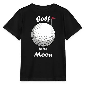 Golf To The Moon - Stanley/Stella MINI CREATOR Kids’ T-Shirt - black - Front - Mikhail (115cm)