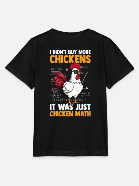 Farmer Rooster Flock Poultry Math Chicken - Stanley/Stella Kinder T-Shirt MINI CREATOR - Schwarz