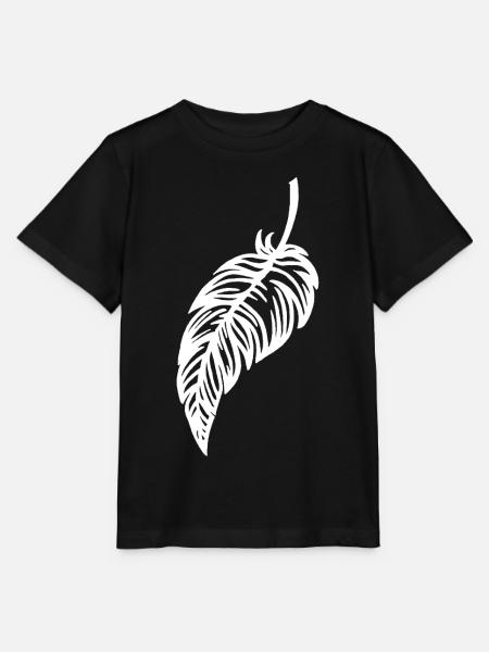 Die weiße Feder - Stanley/Stella Kinder T-Shirt MINI CREATOR  - Schwarz