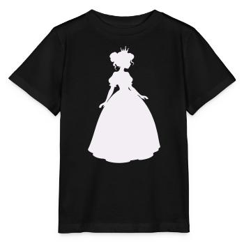Prinzessin Silhouette im Ballkleid - Stanley/Stella Kinder T-Shirt MINI CREATOR  - Schwarz - Vorne - Mikhail (115cm)