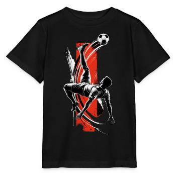 Football overhead kick - Stanley/Stella MINI CREATOR Kids’ T-Shirt - black - Front - Mikhail (115cm)
