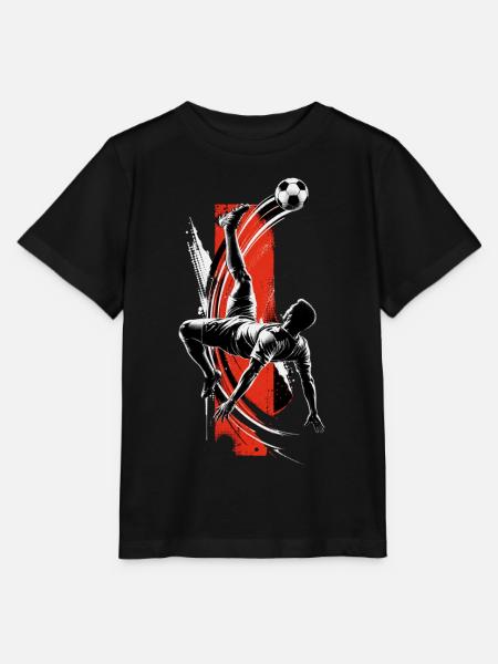 Fußball Fallrückzieher - Stanley/Stella Kinder T-Shirt MINI CREATOR - Schwarz
