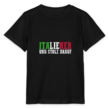 Italiener Italien - Stanley/Stella Kinder T-Shirt MINI CREATOR  - Schwarz - Vorne - Mikhail (115cm)