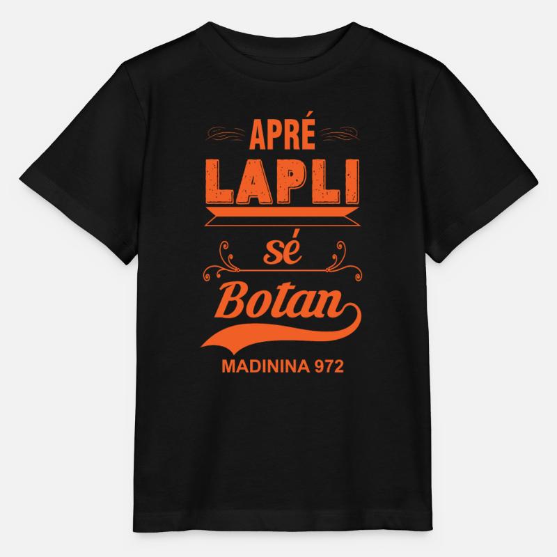 Apre Lapli sé Botan - T-shirt bio MINI CREATOR Stanley/Stella Enfant - noir