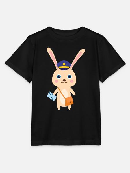 Hase der Postbeamte - Stanley/Stella Kinder T-Shirt MINI CREATOR  - Schwarz