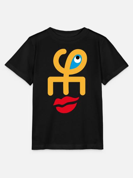 Gesicht lächeln - Stanley/Stella Kinder T-Shirt MINI CREATOR - Schwarz