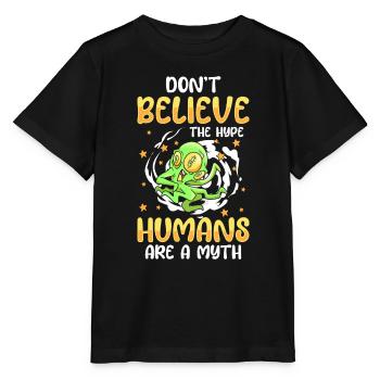 Alien Spaceship Extraterrestrial Aliens - T-shirt bio MINI CREATOR Stanley/Stella Enfant - noir - Devant - Mikhail (115cm)