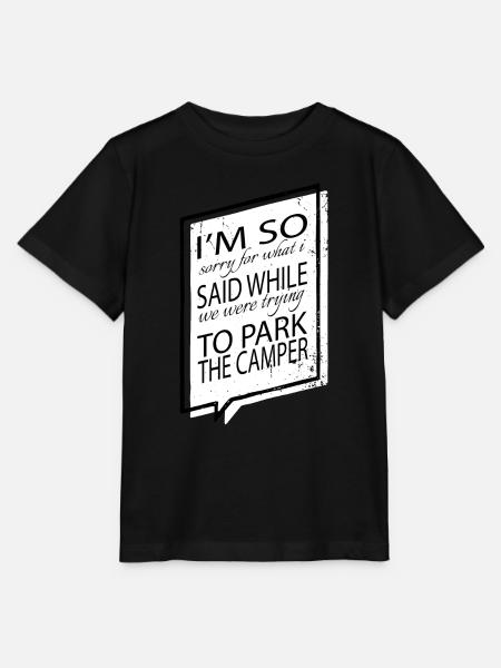 mobile home campsite present idea - Stanley/Stella Kinder T-Shirt MINI CREATOR - Schwarz