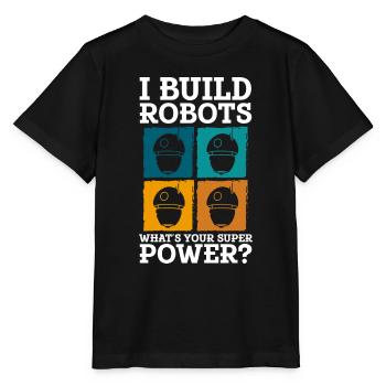 Android Electrique Cyborg - T-shirt bio MINI CREATOR Stanley/Stella Enfant - noir - Devant - Mikhail (115cm)