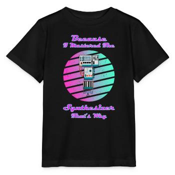 Synthesizer Synth Keyboard Elektronische Musiker - Stanley/Stella Kinder T-Shirt MINI CREATOR  - Schwarz - Vorne - Mikhail (115cm)