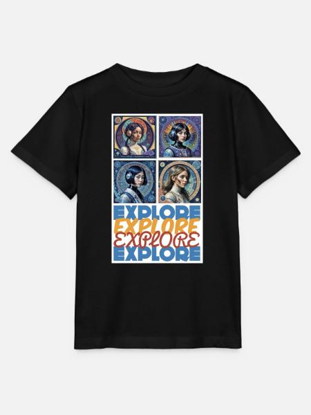Erkunden Sie die Grenzen - Stanley/Stella Kinder T-Shirt MINI CREATOR - Schwarz
