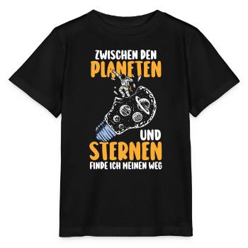 Astrology, Astrologer, Astronaut, Universe, Space - Stanley/Stella MINI CREATOR Kids’ T-Shirt - black - Front - Mikhail (115cm)