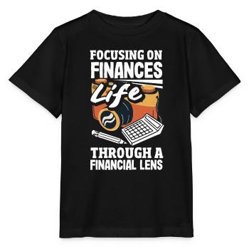 Se concentrer sur les finances La vie par le biais d’une - T-shirt bio MINI CREATOR Stanley/Stella Enfant - noir - Devant - Mikhail (115cm)