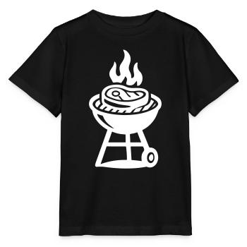 Grill Steak Meat Icon - Stanley/Stella MINI CREATOR Kids’ T-Shirt - black - Front - Mikhail (115cm)