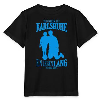 Karlsruhe Fußball Tradition Geschenk - Stanley/Stella Kinder T-Shirt MINI CREATOR  - Schwarz - Vorne - Mikhail (115cm)