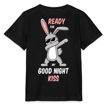 Dabbing Rabbit Good Night Shirt - Stanley/Stella MINI CREATOR Kids’ T-Shirt - black - Front - Mikhail (115cm)