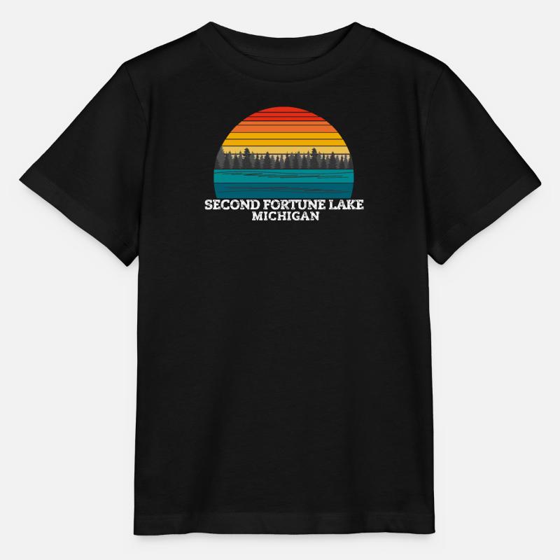 Second Fortune Lake Michigan - Stanley/Stella Kinder T-Shirt MINI CREATOR  - Schwarz