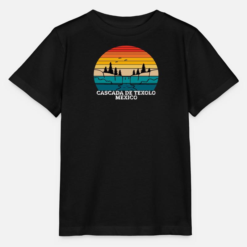 Cascada de Texolo Mexico - Stanley/Stella Kinder T-Shirt MINI CREATOR  - Schwarz