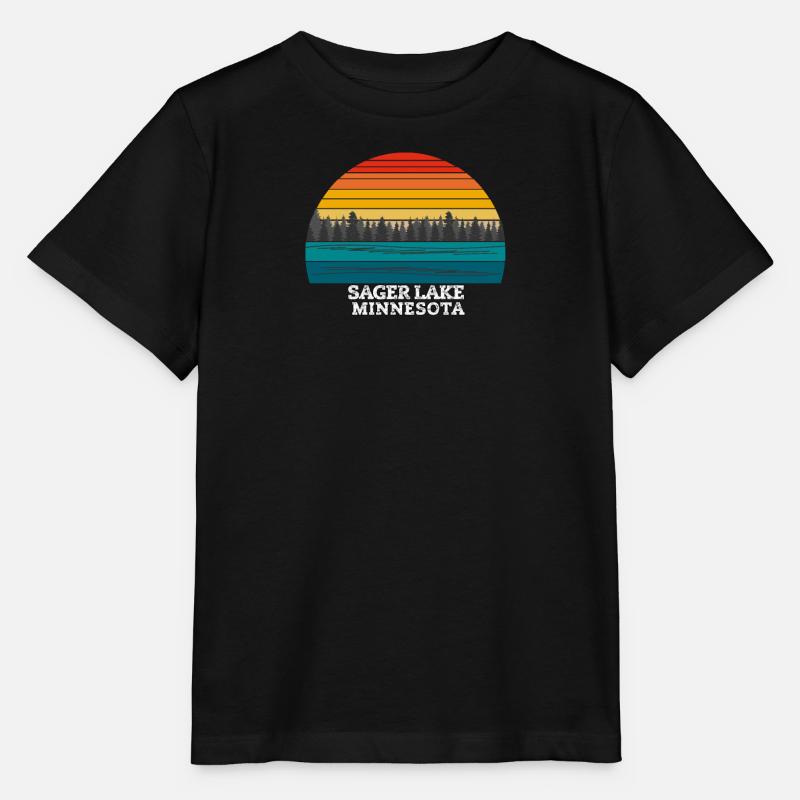 Lac Sager Minnesota (États-Unis) - T-shirt bio MINI CREATOR Stanley/Stella Enfant - noir