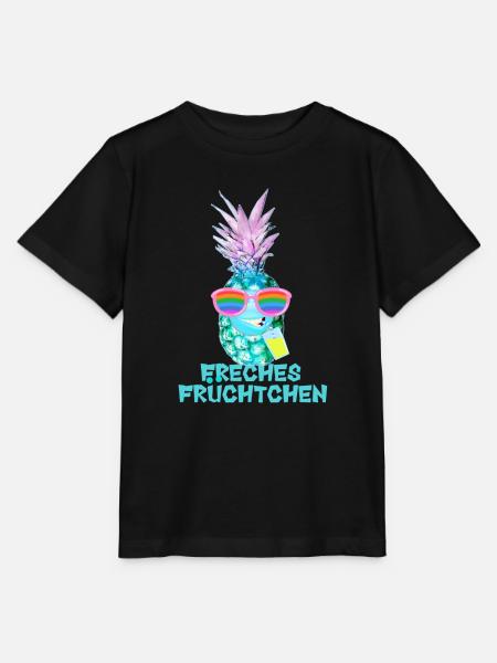 Freches Früchtchen, Ananas,Obst, Urlaub - Stanley/Stella Kinder T-Shirt MINI CREATOR - Schwarz