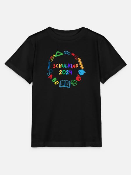 Schulkind 2024 ABC - Stanley/Stella Kinder T-Shirt MINI CREATOR - Schwarz