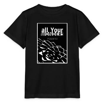 all YOUR wonders Araucaria white - Stanley/Stella MINI CREATOR Kids’ T-Shirt - black - Front - Mikhail (115cm)