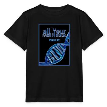 all YOUR wonders DNA - Stanley/Stella MINI CREATOR Kids’ T-Shirt - black - Front - Mikhail (115cm)