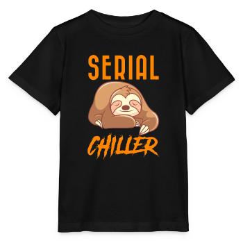 Serial Chiller Sloth rafraîchissant et relaxant - T-shirt bio MINI CREATOR Stanley/Stella Enfant - noir - Devant - Mikhail (115cm)