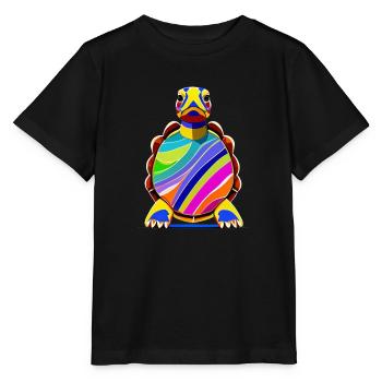 Tortue - T-shirt bio MINI CREATOR Stanley/Stella Enfant - noir - Devant - Mikhail (115cm)
