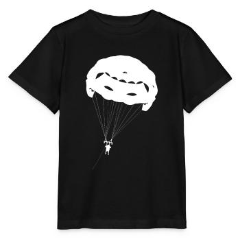Parachute ascensionnel Parapente - T-shirt bio MINI CREATOR Stanley/Stella Enfant - noir - Devant - Mikhail (115cm)