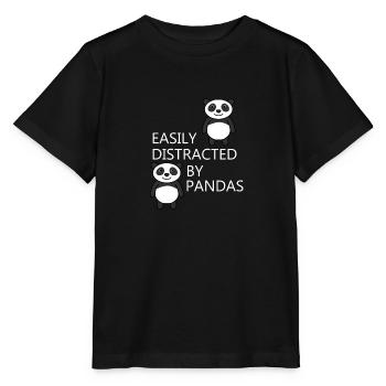 Distrait par les pandas : la nature ironique de - T-shirt bio MINI CREATOR Stanley/Stella Enfant - noir - Devant - Mikhail (115cm)