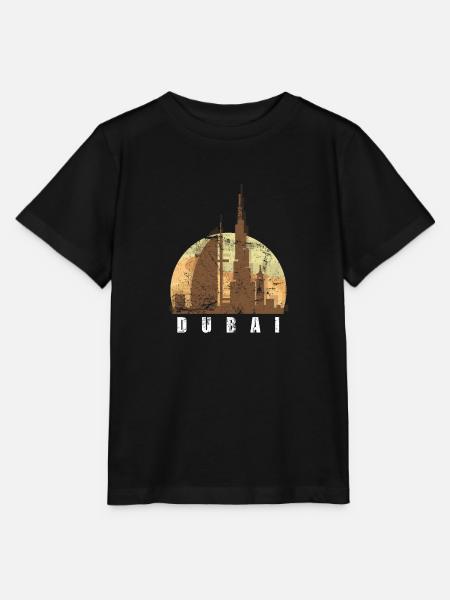 Dubai Tourism Tower City Center Sun Gift - Stanley/Stella MINI CREATOR Kids’ T-Shirt - black