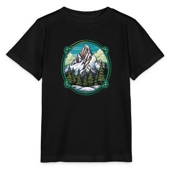 Berge Winter Eisberge Natur - Stanley/Stella Kinder T-Shirt MINI CREATOR  - Schwarz - Vorne - Mikhail (115cm)