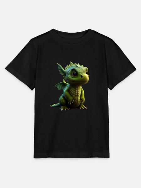 Kleiner Süßer Drache 13 - Stanley/Stella Kinder T-Shirt MINI CREATOR  - Schwarz