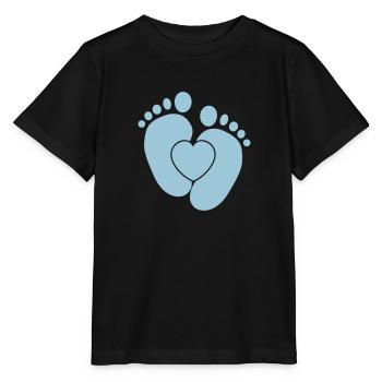 Heart Baby Feet - Stanley/Stella MINI CREATOR Kids’ T-Shirt - black - Front - Mikhail (115cm)