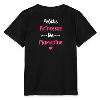 Petite princesse de marraine - T-shirt bio MINI CREATOR Stanley/Stella Enfant - noir - Devant - Mikhail (115cm)