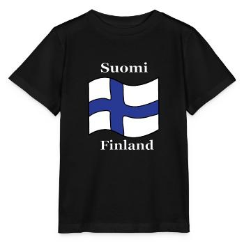 Finlande Drapeau de la Finlande - T-shirt bio MINI CREATOR Stanley/Stella Enfant - noir - Devant - Mikhail (115cm)