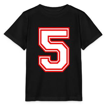 LUCKY NUMBER FIVE 5 NUMBER LUCKY NUMBER SPORT RUGBY - Stanley/Stella MINI CREATOR Kids’ T-Shirt - black - Front - Mikhail (115cm)