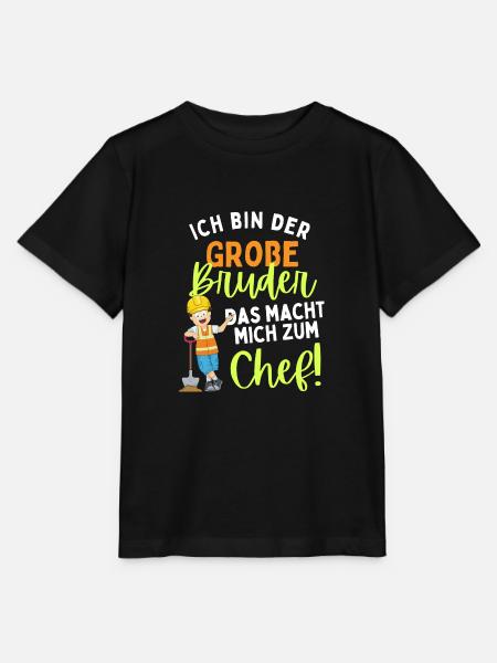 Ich bin der große Bruder das macht mich zum Chef - Stanley/Stella Kinder T-Shirt MINI CREATOR - Schwarz