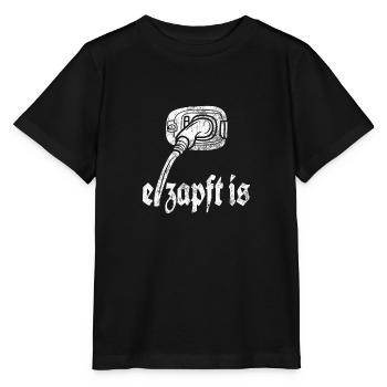 o'zapft mit Elektroauto - E-Auto Aufladen Spruch - Stanley/Stella Kinder T-Shirt MINI CREATOR  - Schwarz - Vorne - Mikhail (115cm)