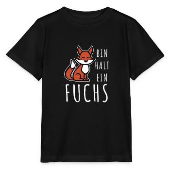 Bin halt ein Fuchs - schlau und clever - Stanley/Stella Kinder T-Shirt MINI CREATOR  - Schwarz - Vorne - Mikhail (115cm)