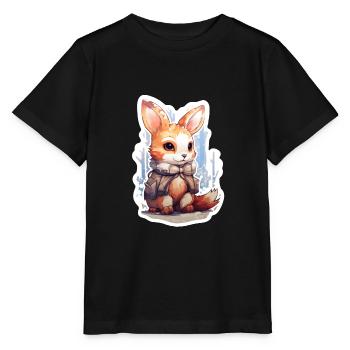 Neige d’hiver moelleuse - T-shirt bio MINI CREATOR Stanley/Stella Enfant - noir - Devant - Mikhail (115cm)